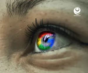 Close-up of eye with colorful iris