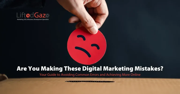 Digital marketing mistakes guide illustration
