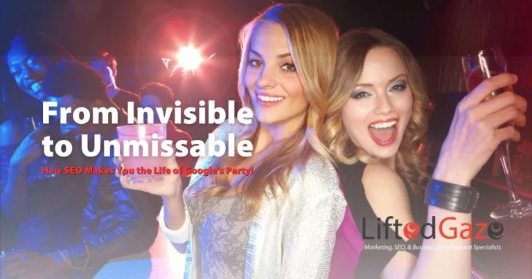 Women celebrating SEO success at a party.